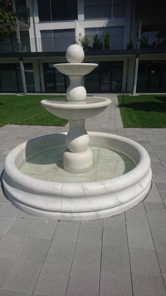 Mini Water White Marble Fountain - Feature: Durable