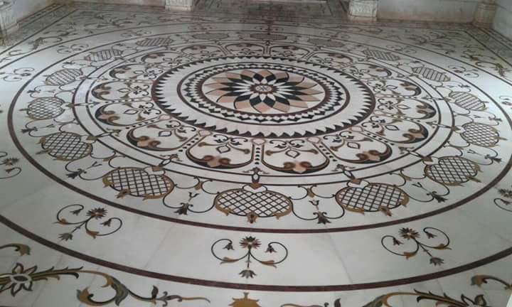 Slab Pure White Makrana Marble Ilya Work For Flooring - Color: Multicolor