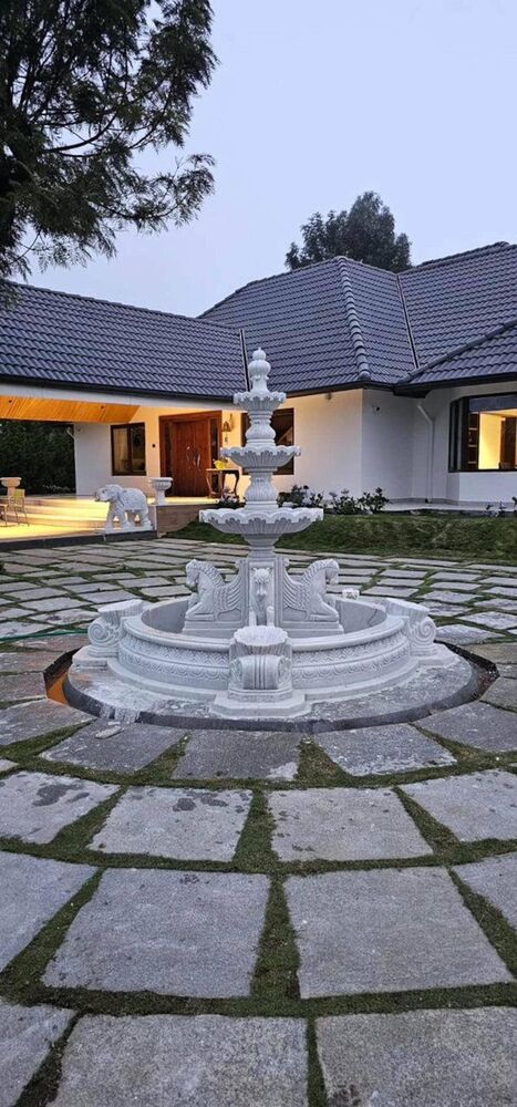 Outdoor House White Water Fountain