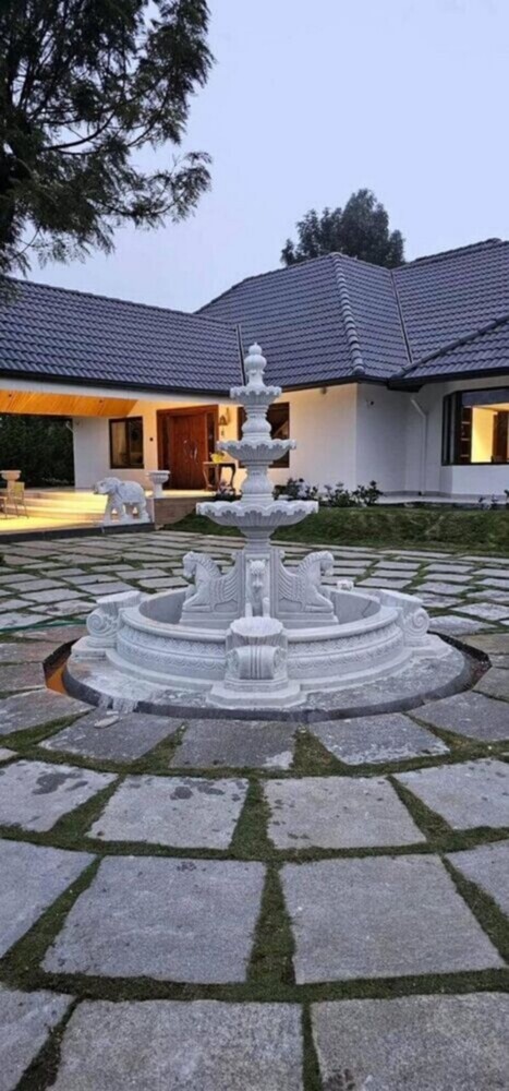 Outdoor House White Water Fountain - Feature: Durable