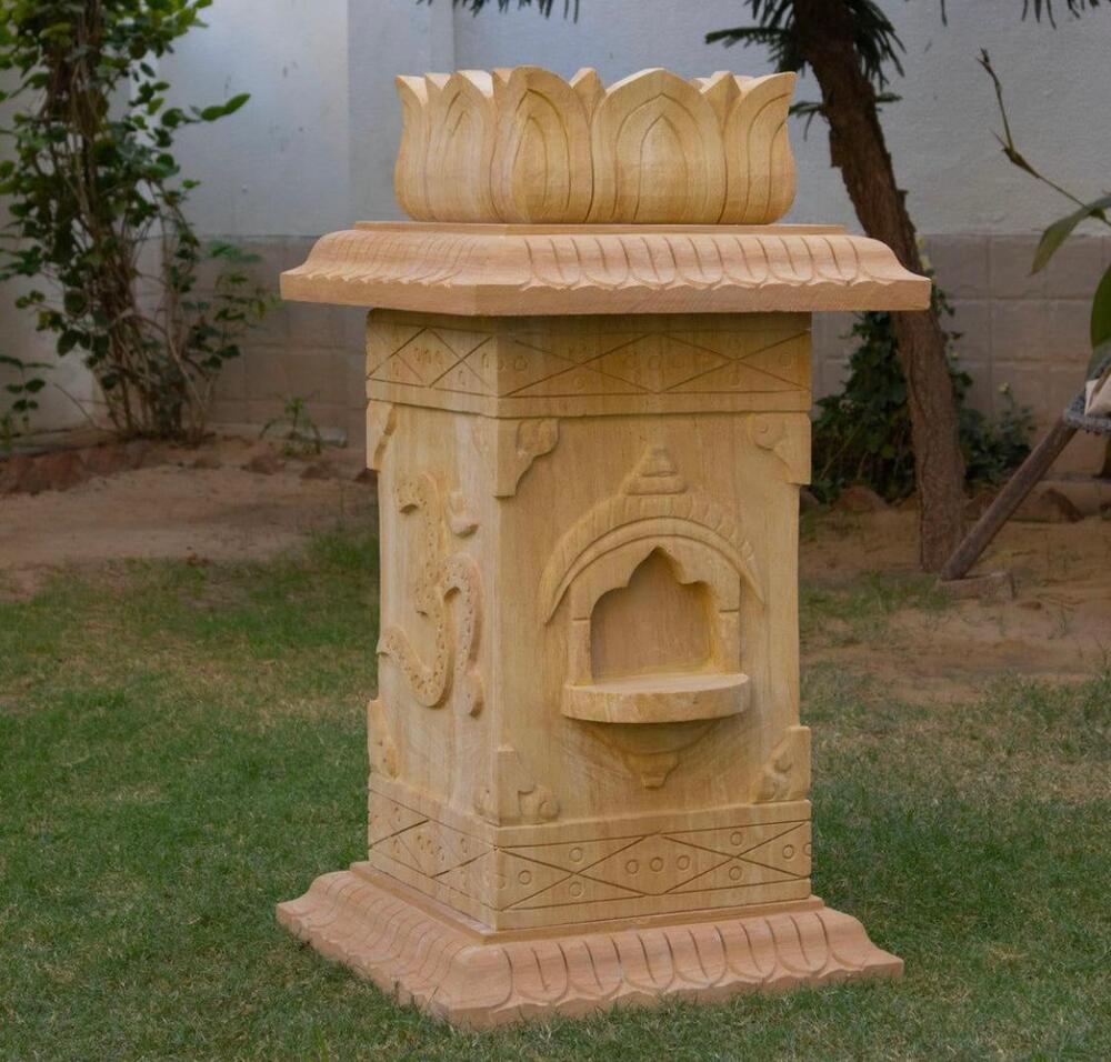 Sandstone Tulsi Pot - Color: Brown