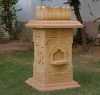 Sandstone Tulsi Pot - Color: Brown