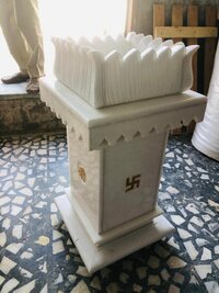 White Marble Tulsi Pot - Features: High Quality