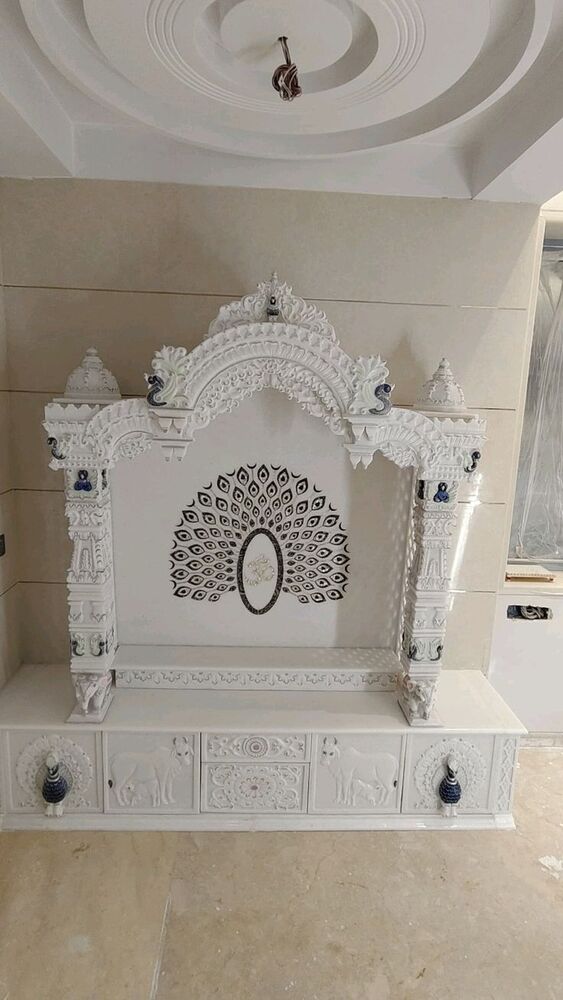 Designer White Marble Home Temple - Features: High Quality