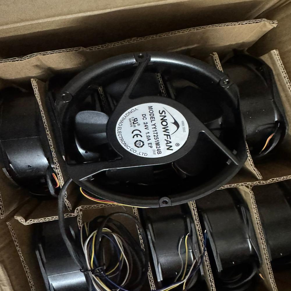 SNOWFAN YY17251M24B 24V DC 1.0A 17251mm 2-Wire Server Industrial Ball Axial Cooling Fan