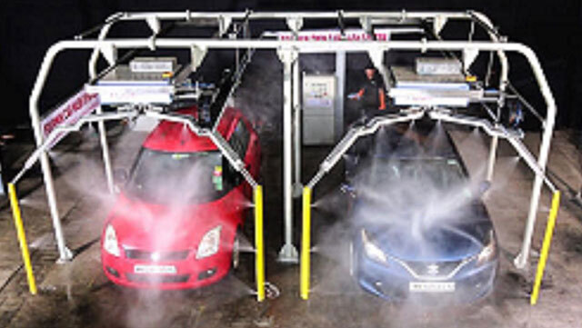 Automatic Twin Car Wash System - Color: Silver