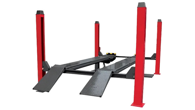 4 Post Car Lift - Color: Red & Black