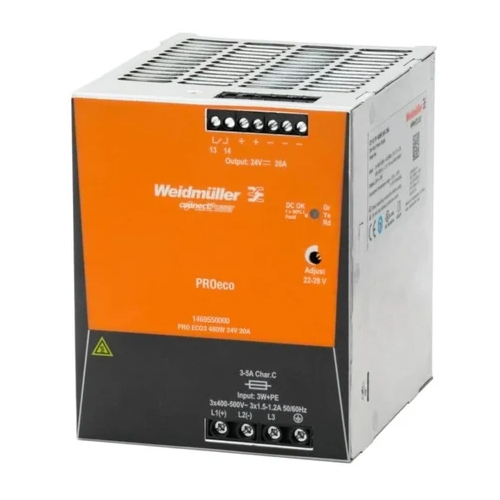 24V Weidmuller Power Supply - Efficiency: 84%