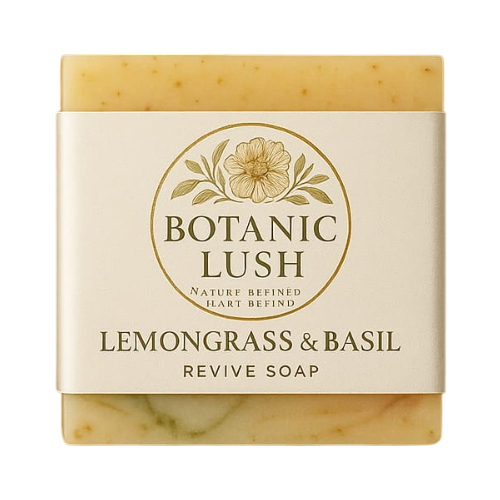 Lemongrass And Basil Revive Soap - Color: Yellow