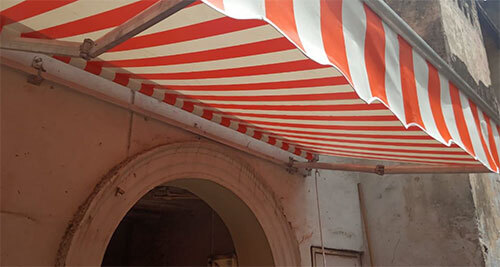 Striped Terrace Awning - Application: Balcony