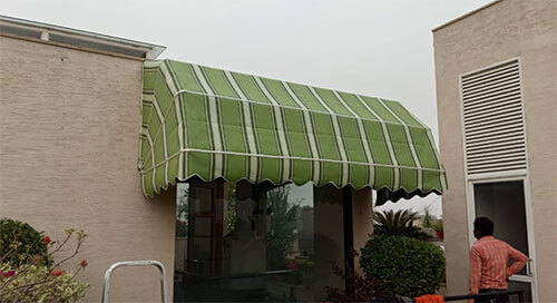 Stiped Window Awning - Color: Multiple