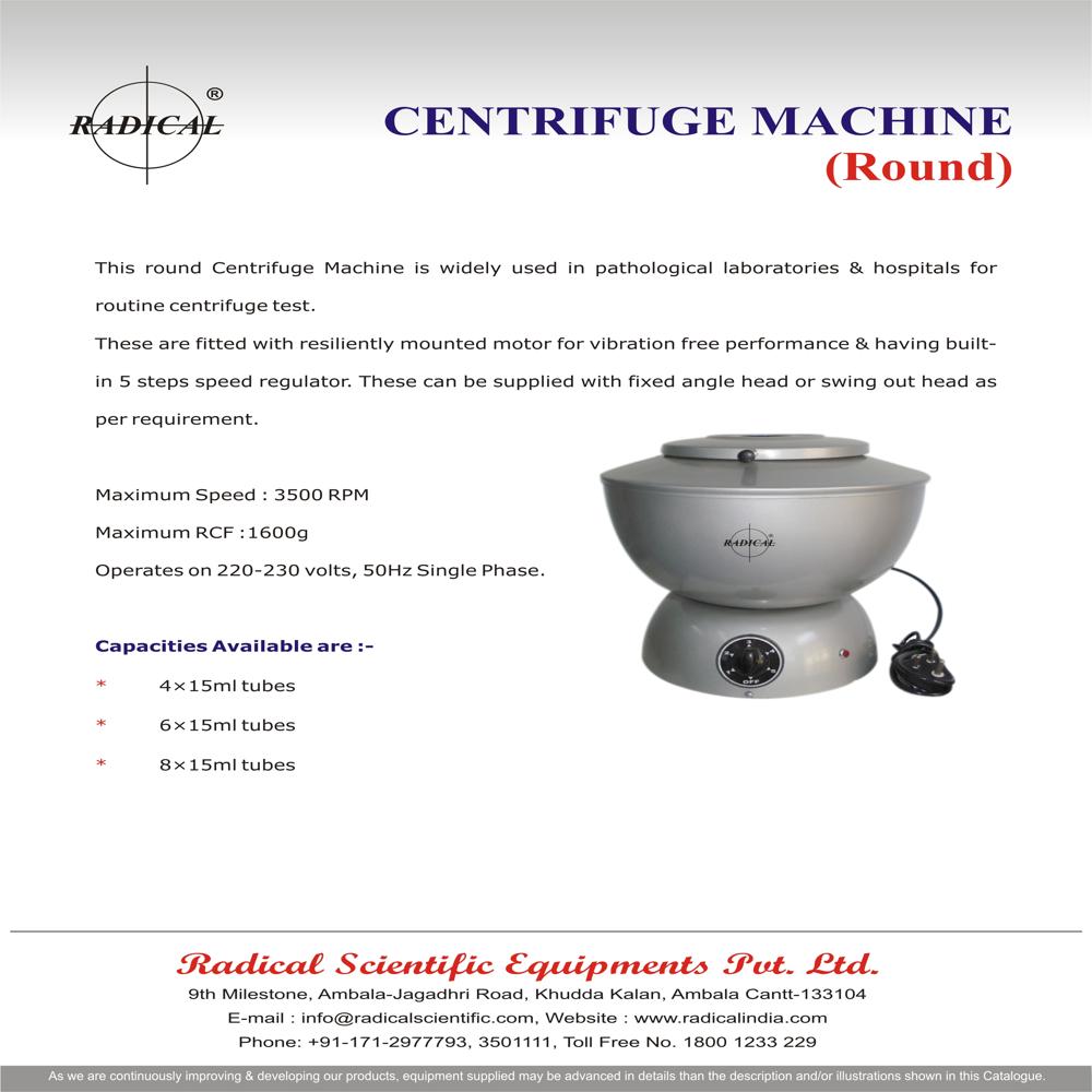 Round Centrifuge Rsc-15 - Application: Bood Component