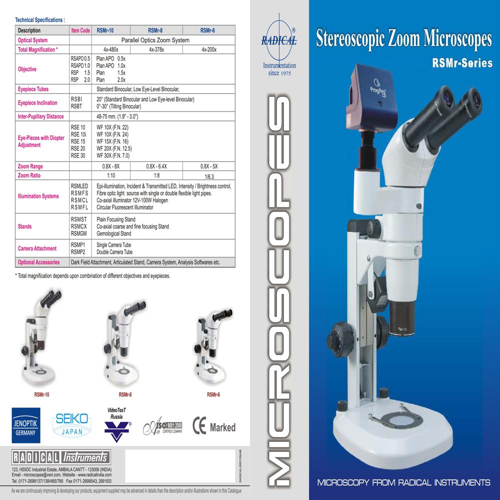 Advance Stereo Zoom Microscope RSMr-10