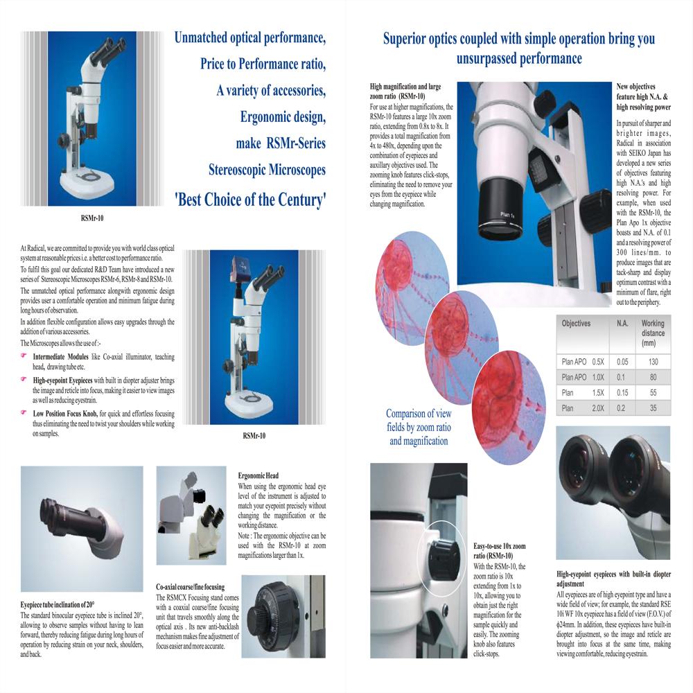 Advance Stereo Zoom Microscope RSMr-10