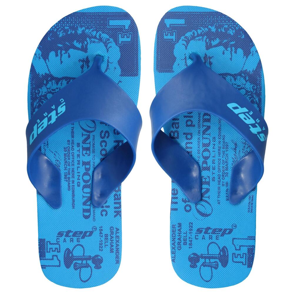 Rubber Men Slippers - Color: Blue