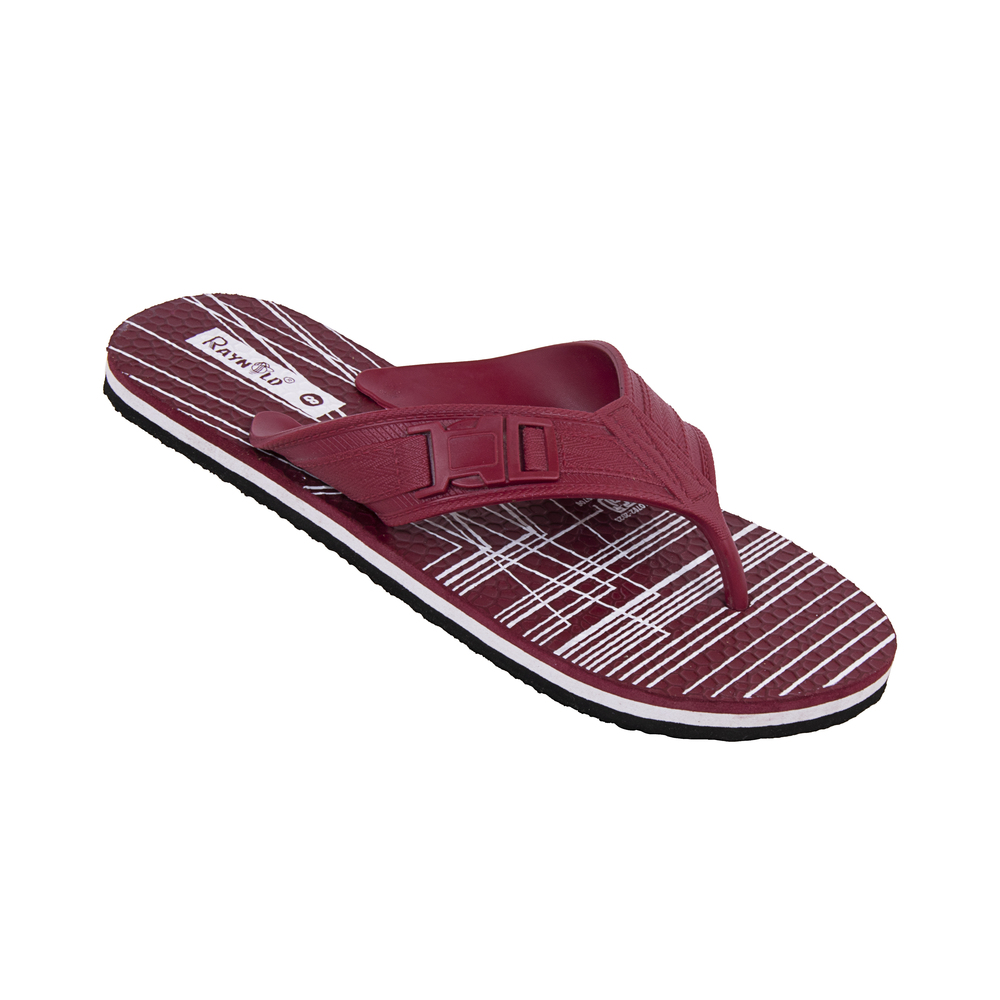 Mehroon Men'S Flip Flops Slippers - Color: Maroon