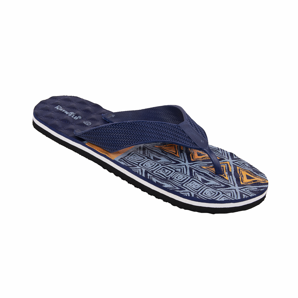 Men N.Bluewhite Flip-Flops Slippers - Color: Multicolor