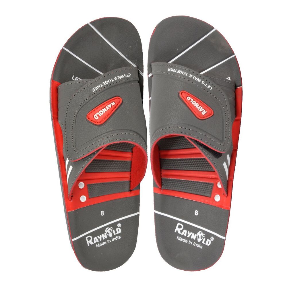 Men'S Red Slippers - Color: Multicolor