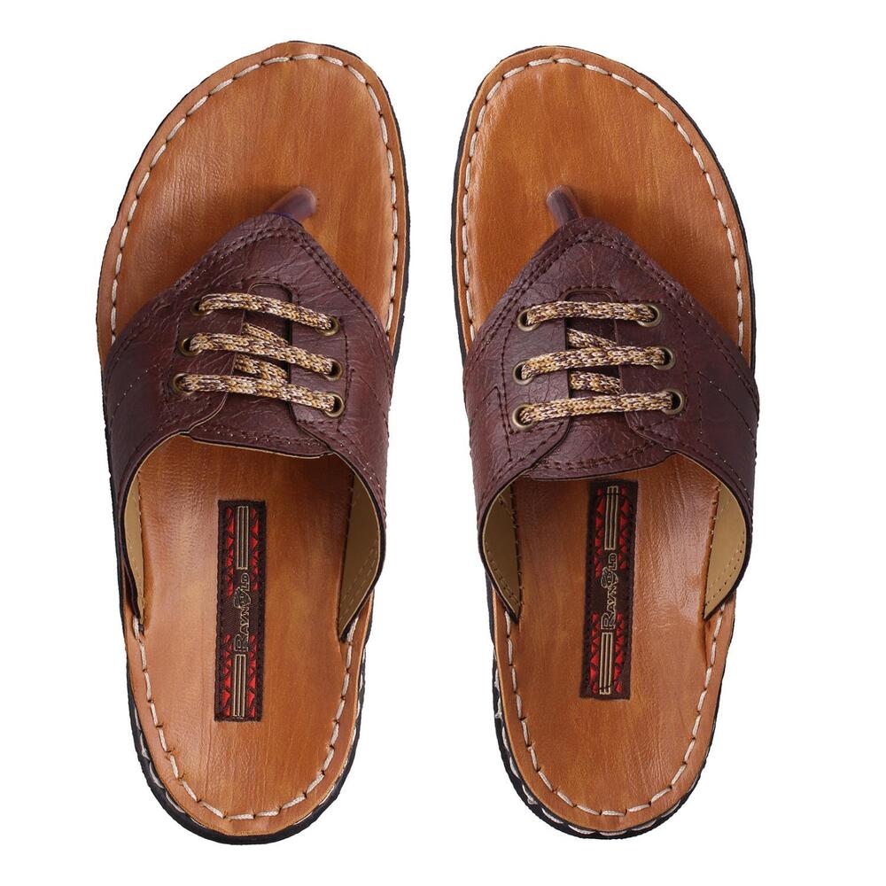 Tan Leather Slippers - Color: Brown