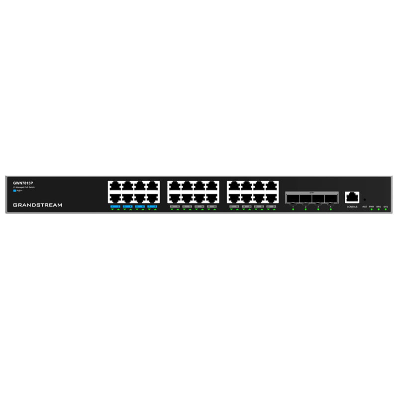 Grandstream GWN7813P 24Port Gigabit PoE  Layer 3 Managed Switch