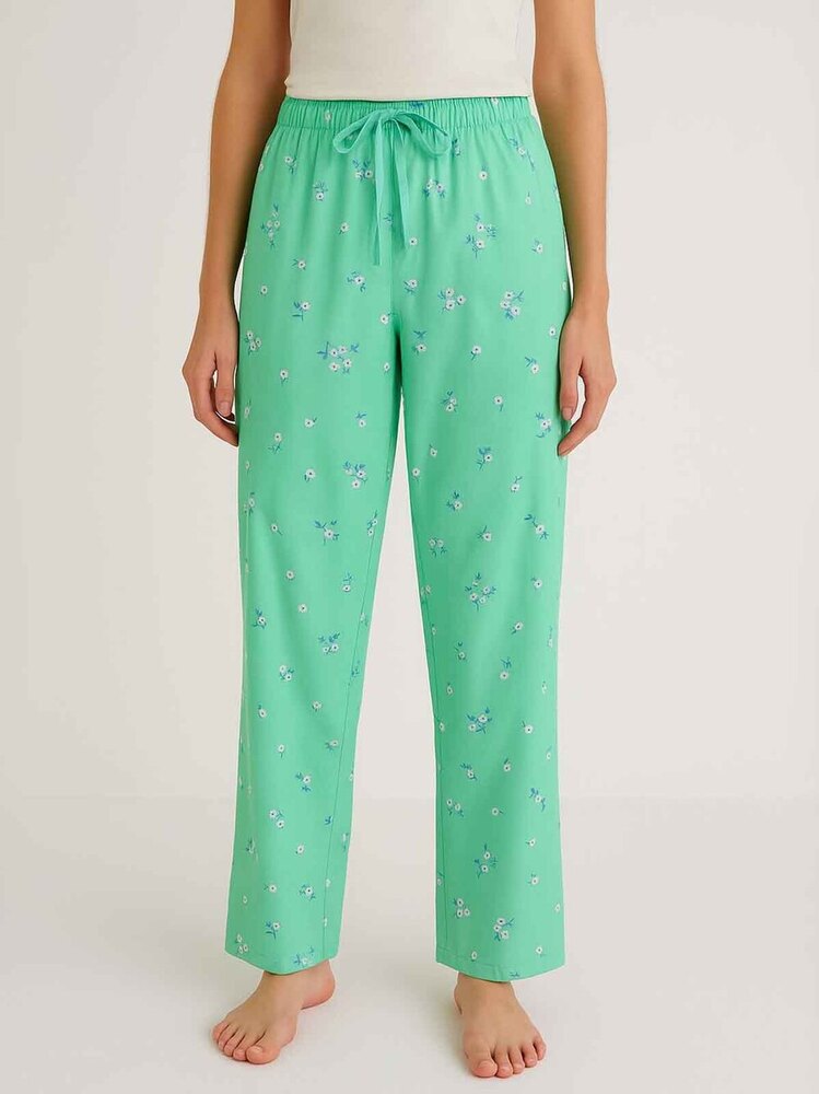 Ladies Green Aop Lounge Pant