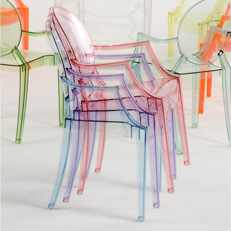 Transparent Ghost Cafe Chair - Color: White
