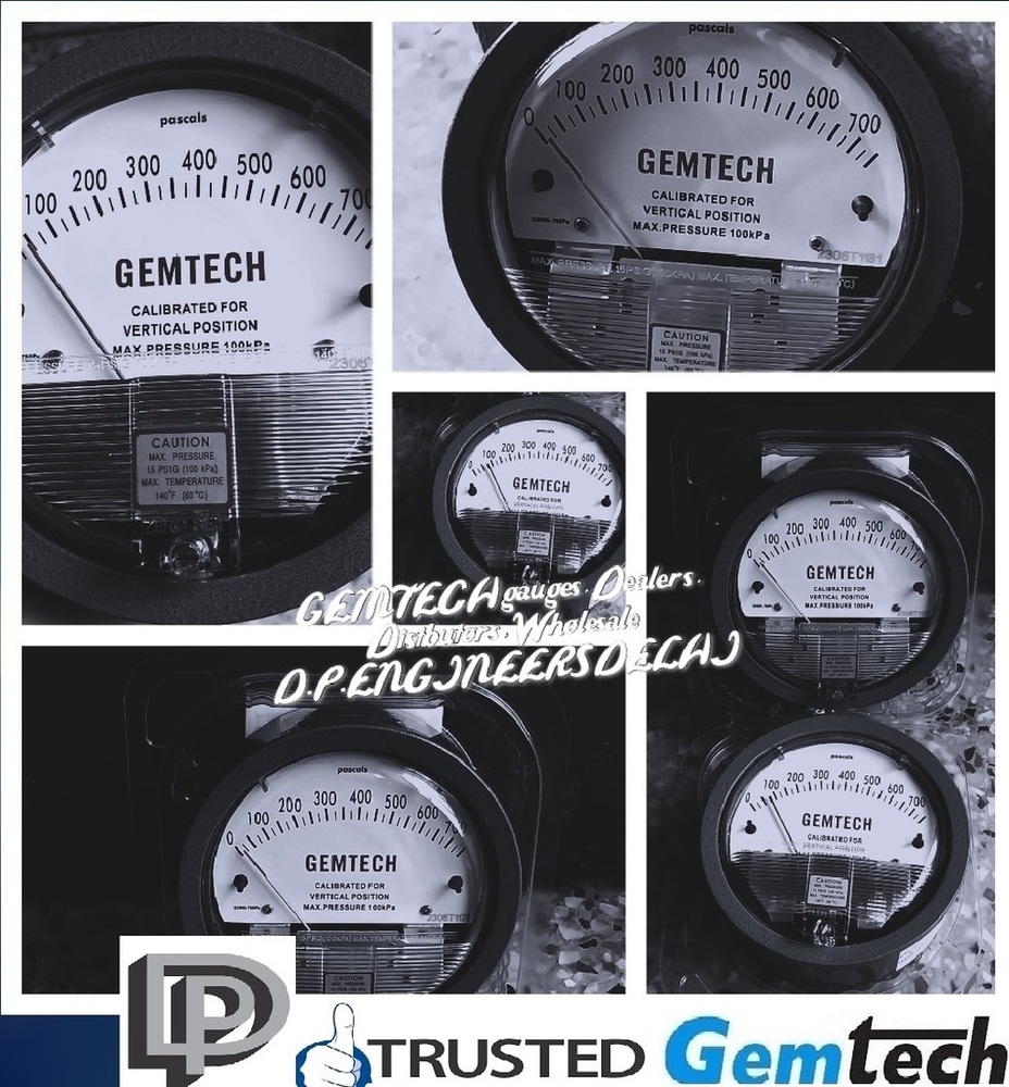 GEMTECH I Differential Pressure Gauge I Distributor Form Shivpuri Madhya Pradesh