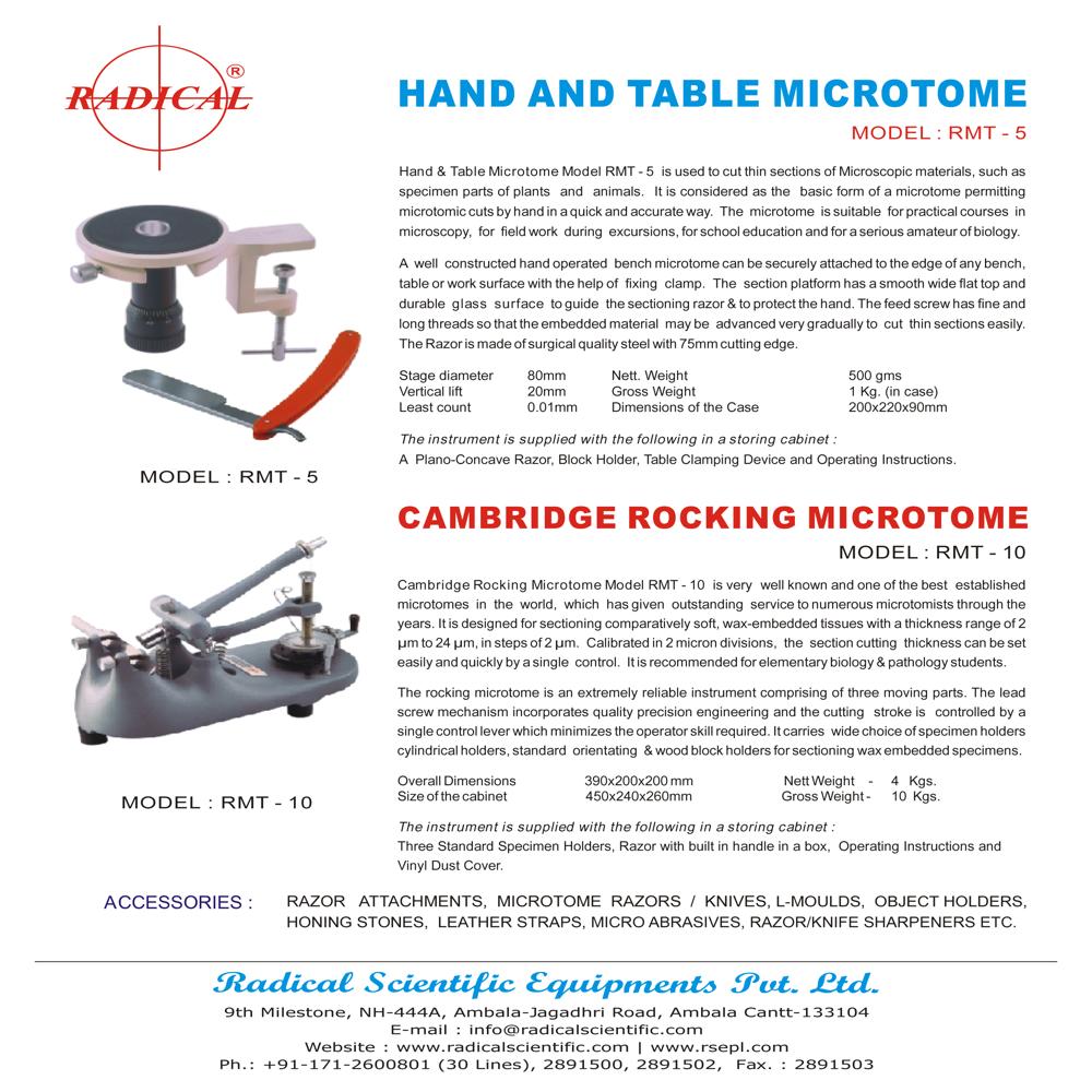 Rocking Microtome Rmt-10 - Color: Grey