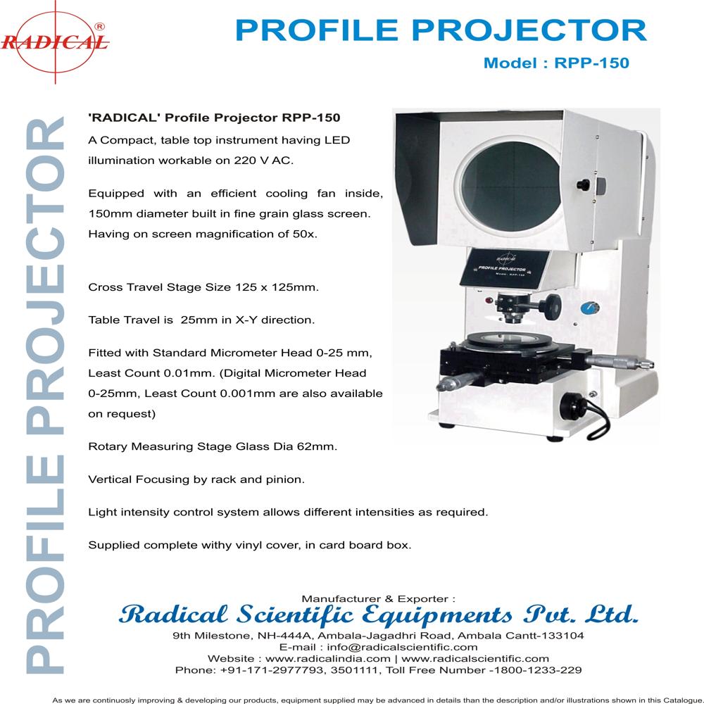 Profile Projector Rpp-150 - Brightness: Adjustable Iso