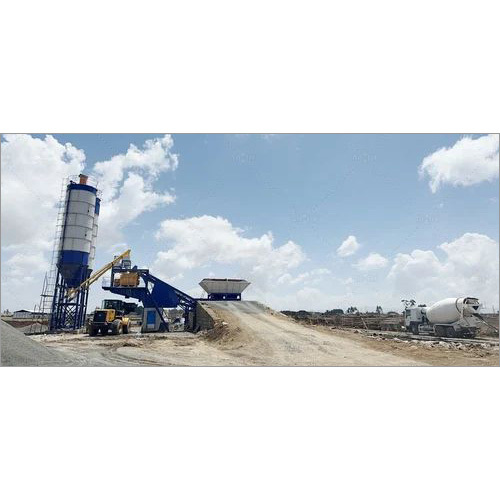 Mobile Concrete Batching Plant With Conveyor For Mixer Dischargd