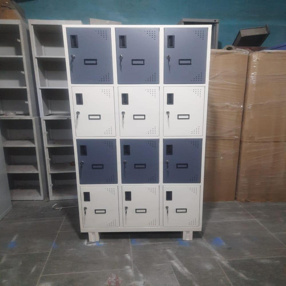 12 Door Ms Storage Locker - Color: Grey