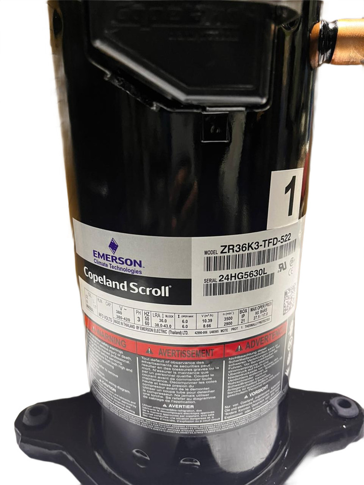 Emerson Zr 36 3 Ton 3 Phase Scroll Compressor - Color: Black