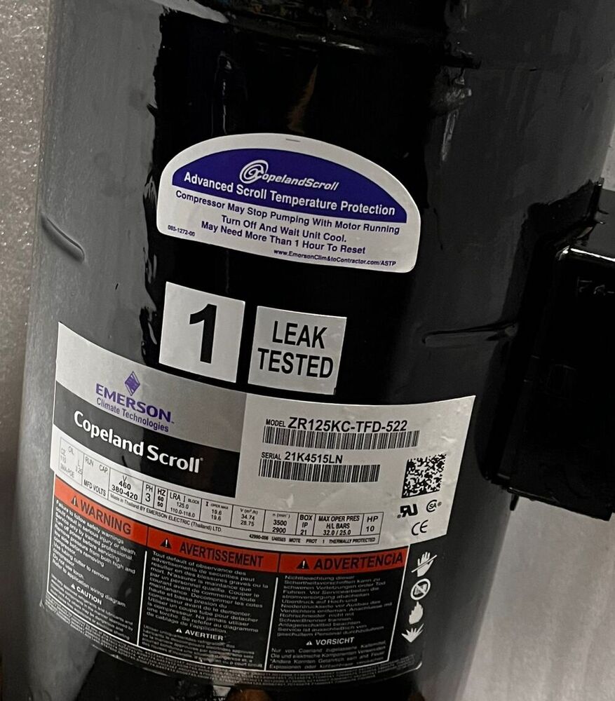 Zr125 9 Ton 3 Phase Scroll Compressor - Color: Black