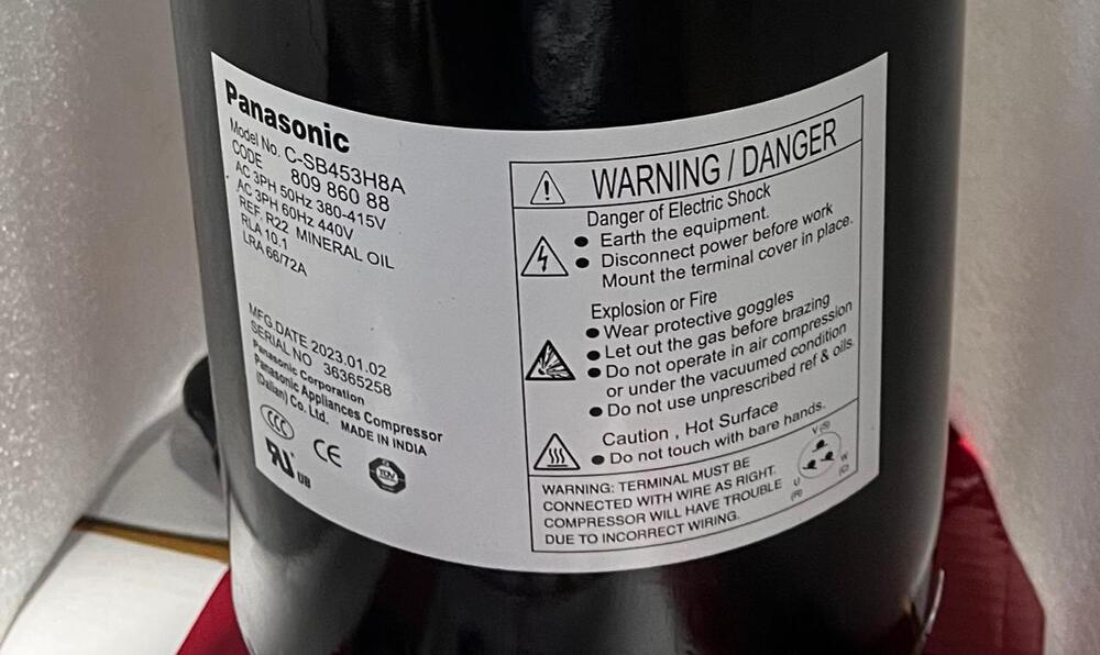 Panasonic Csb-453 5 Ton 3 Phase Scroll Compressor - Color: Black