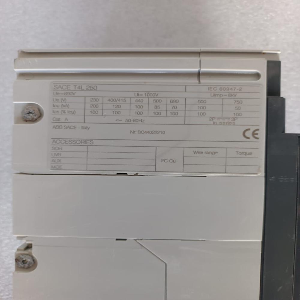 160a Mccb Abb Sace T4l250 160amp Mccb Circuit Breaker - Frequency: 50/60 Hertz (Hz)