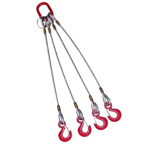 Wire Rope Slings - Color: Red