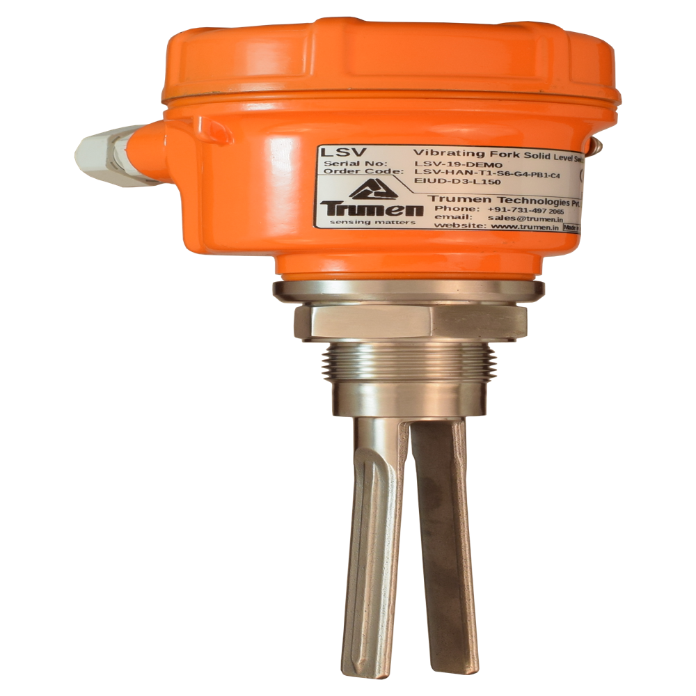 Vibrating Fork Point Level Switch For Solids - Color: Orange