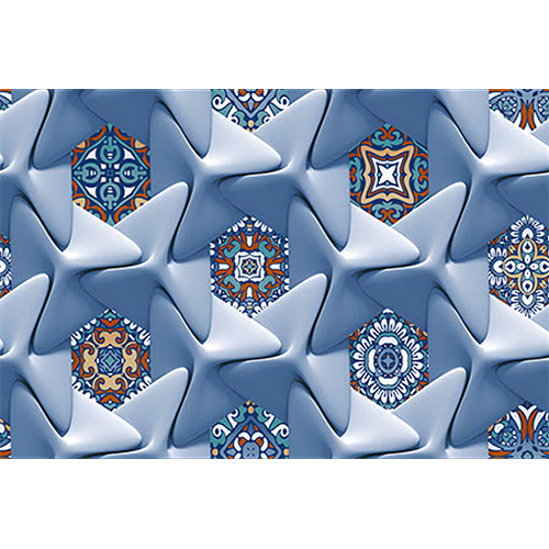 2340-Hl-1 300X450 Mm Waterpoof Glossy Finish Tile - Color: Cream