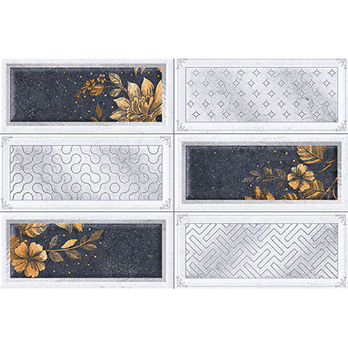 2363-Hl-1 300X450 Mm Waterpoof Glossy Finish Tile - Color: Whites