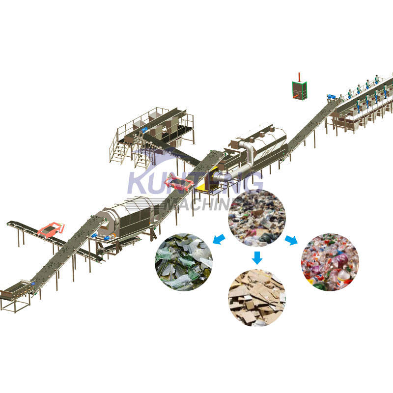 Customized High Effective Garbage Recycling Sorting Machine Waste Treatment Processing Line - Application: Industrial