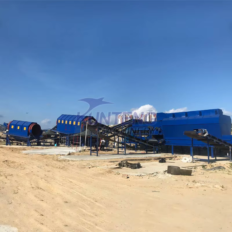 50tph Landfill Stale Municipal Solid Waste Sorting and Separating Manual Machines Plant Construction Waste Sorting Recycle Line