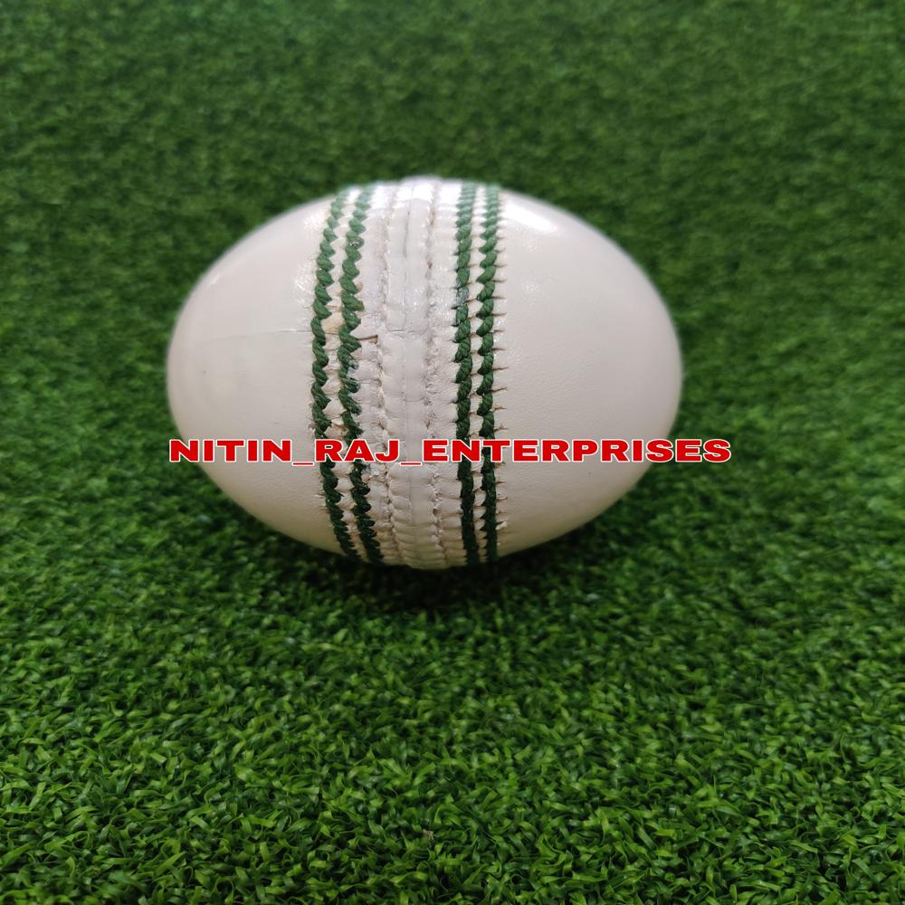 White Cricket Leather Ball