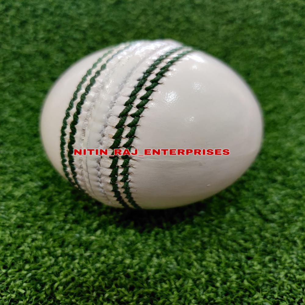 White Cricket Leather Ball