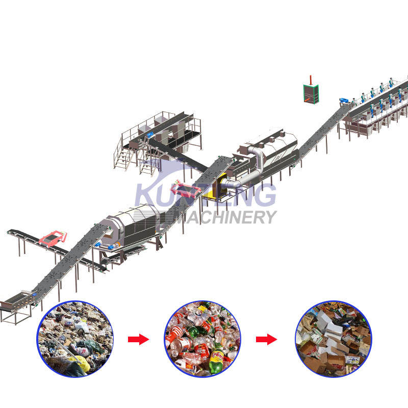 Environmental Solid Waste Recycling Processing Line Municipal Waste Garbage Sorting Machine - Output: 8 Ton/hr