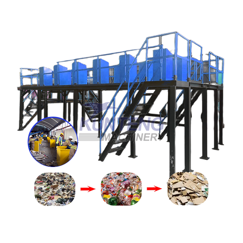 Artificial Waste Sorting Platform Waste Sorting Processing Line