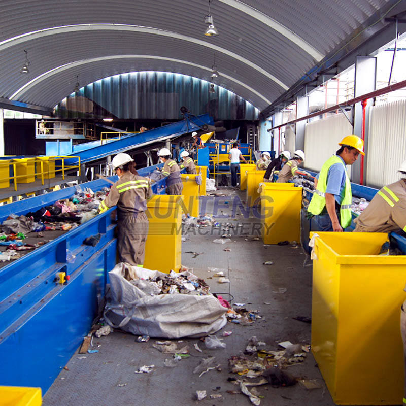 Artificial Waste Sorting Platform Waste Sorting Processing Line - Capacity: 20 T/hr