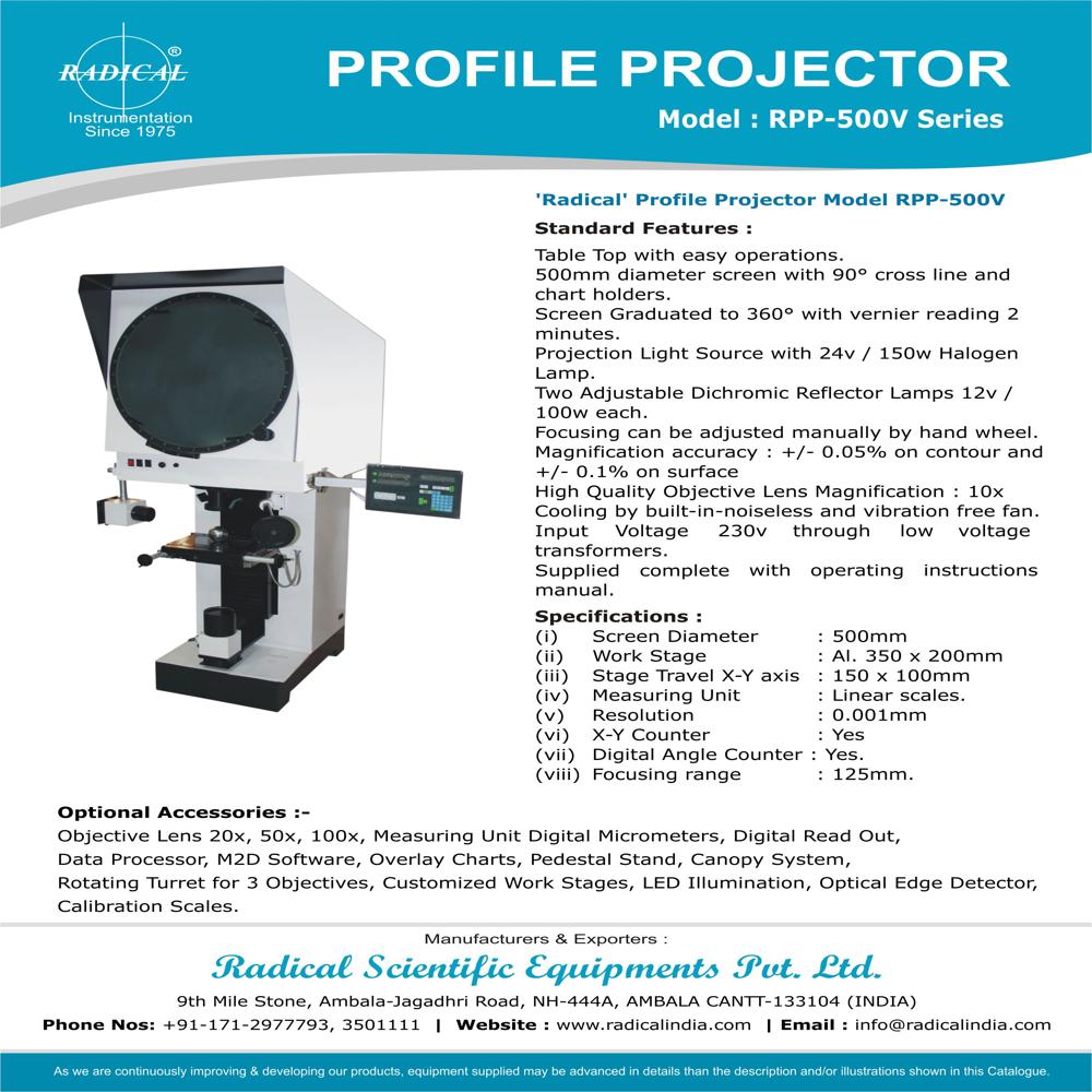 Profile Projector Rpp-500 - Contrast Ratio: Na