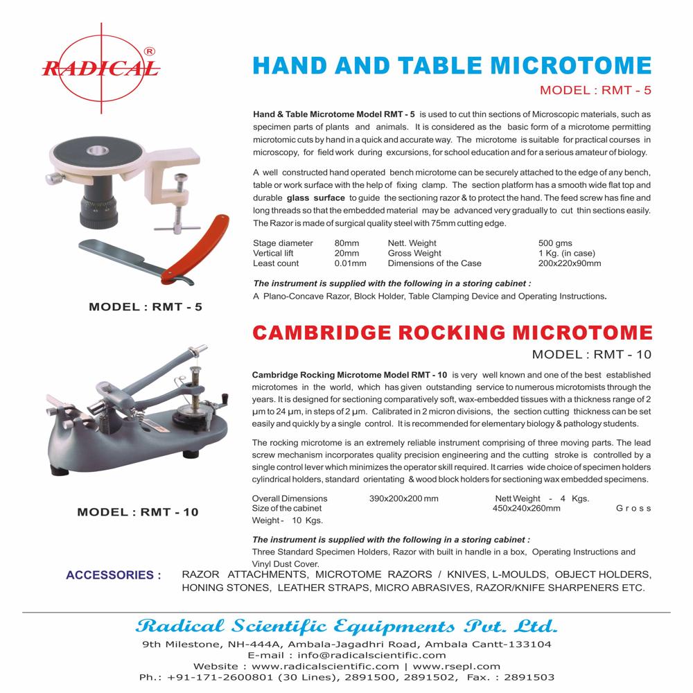 Hand Table Microtome RMT-5