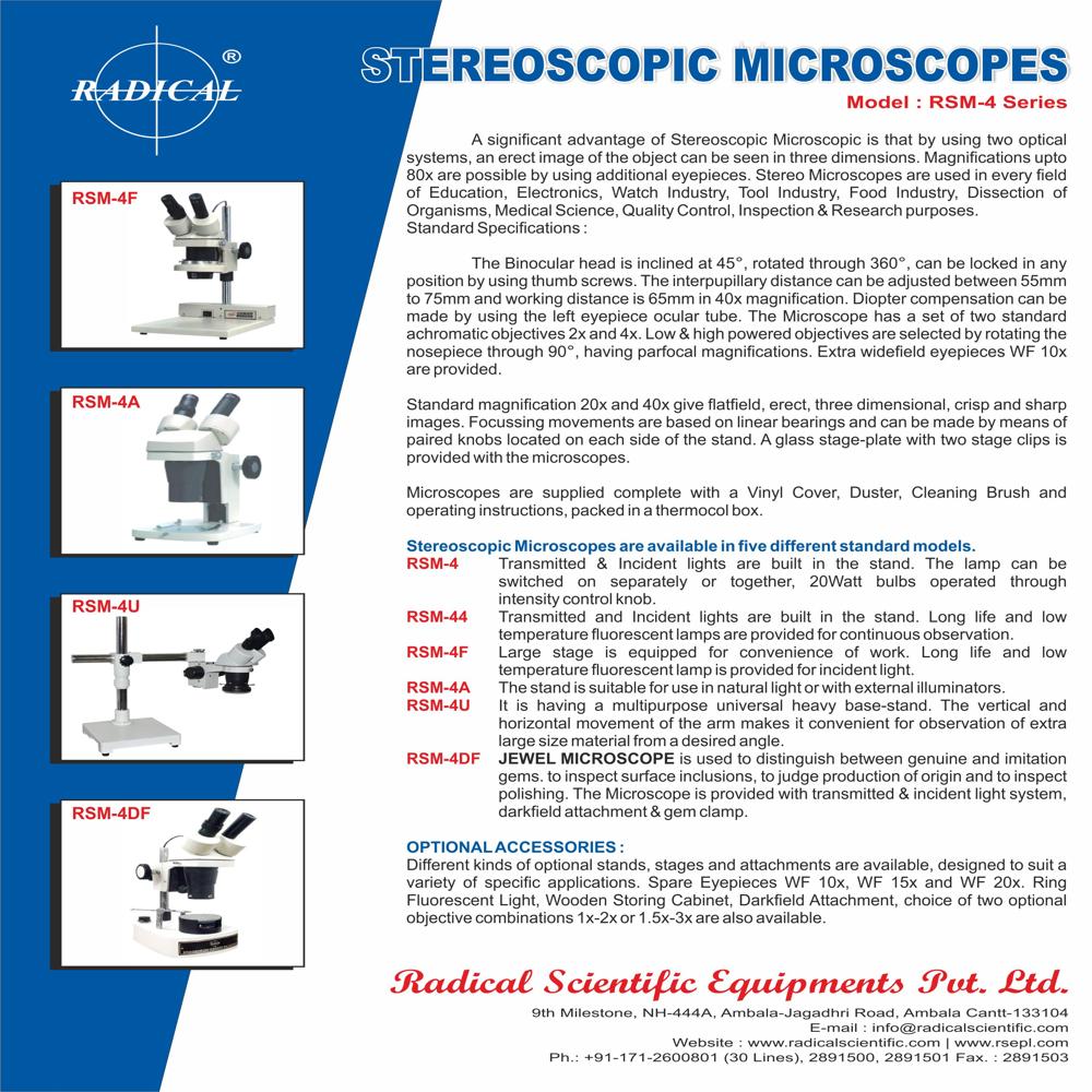 Stereo Microscope Rsm-4 - Application: Education