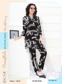 Womy Premium Rayon Co-ord Set Chic Comfort Meets Effortless Style